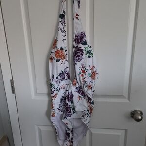 Cupshe Kids Floral Bodysuit - White and Purple